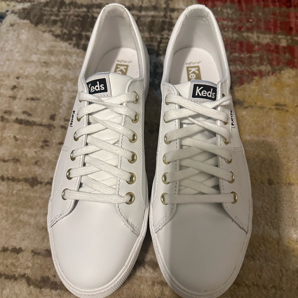 Keds Classic White Lace-Up Sneakers